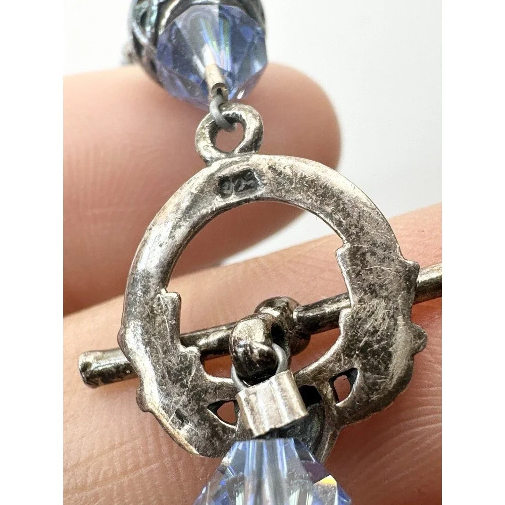 925 Sterling Silver Coral Bead Bracelet Claddagh Toggle